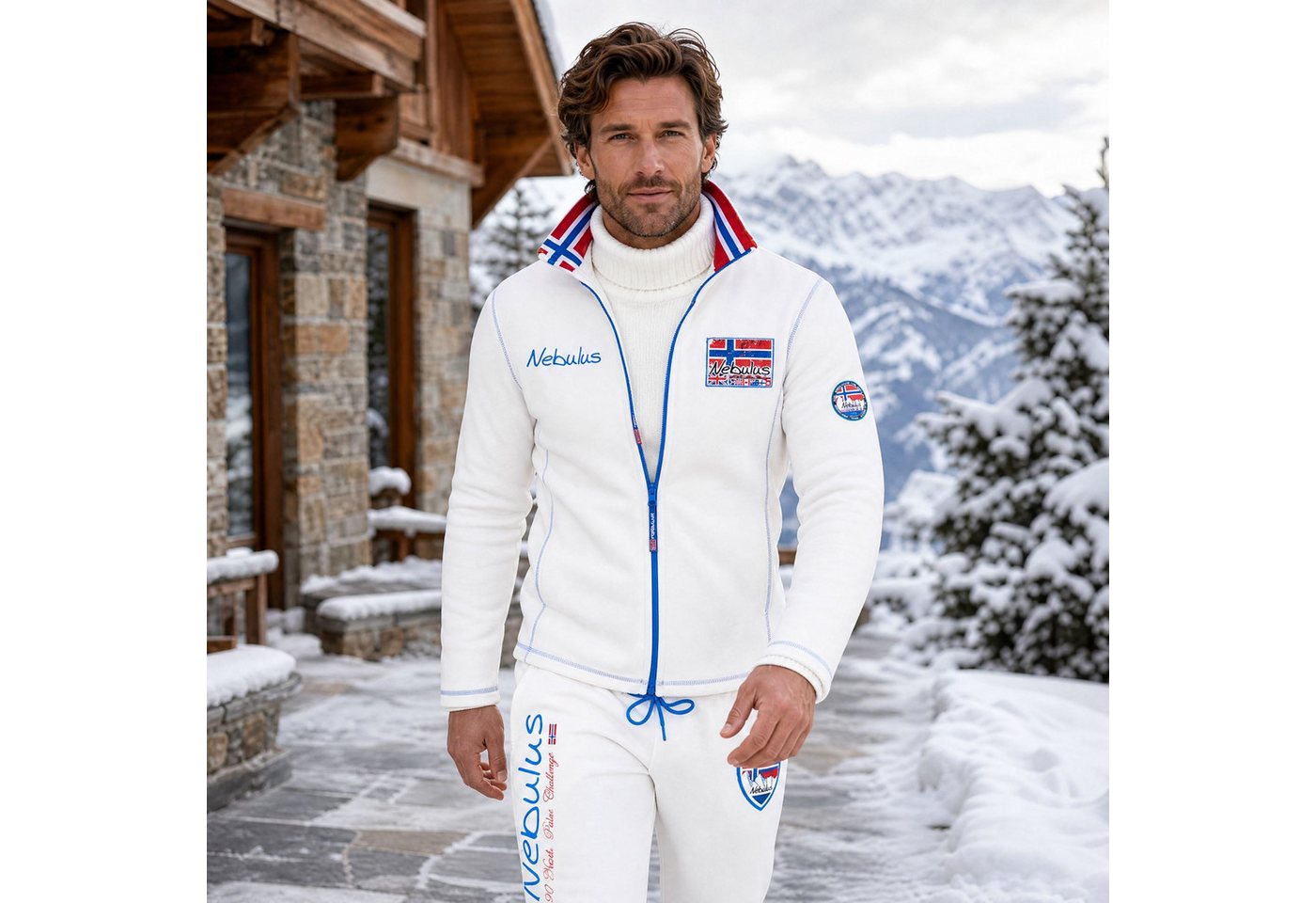 Nebulus Jogginganzug MANGONY, Q1141 - Herren, weiß, L Bild 4