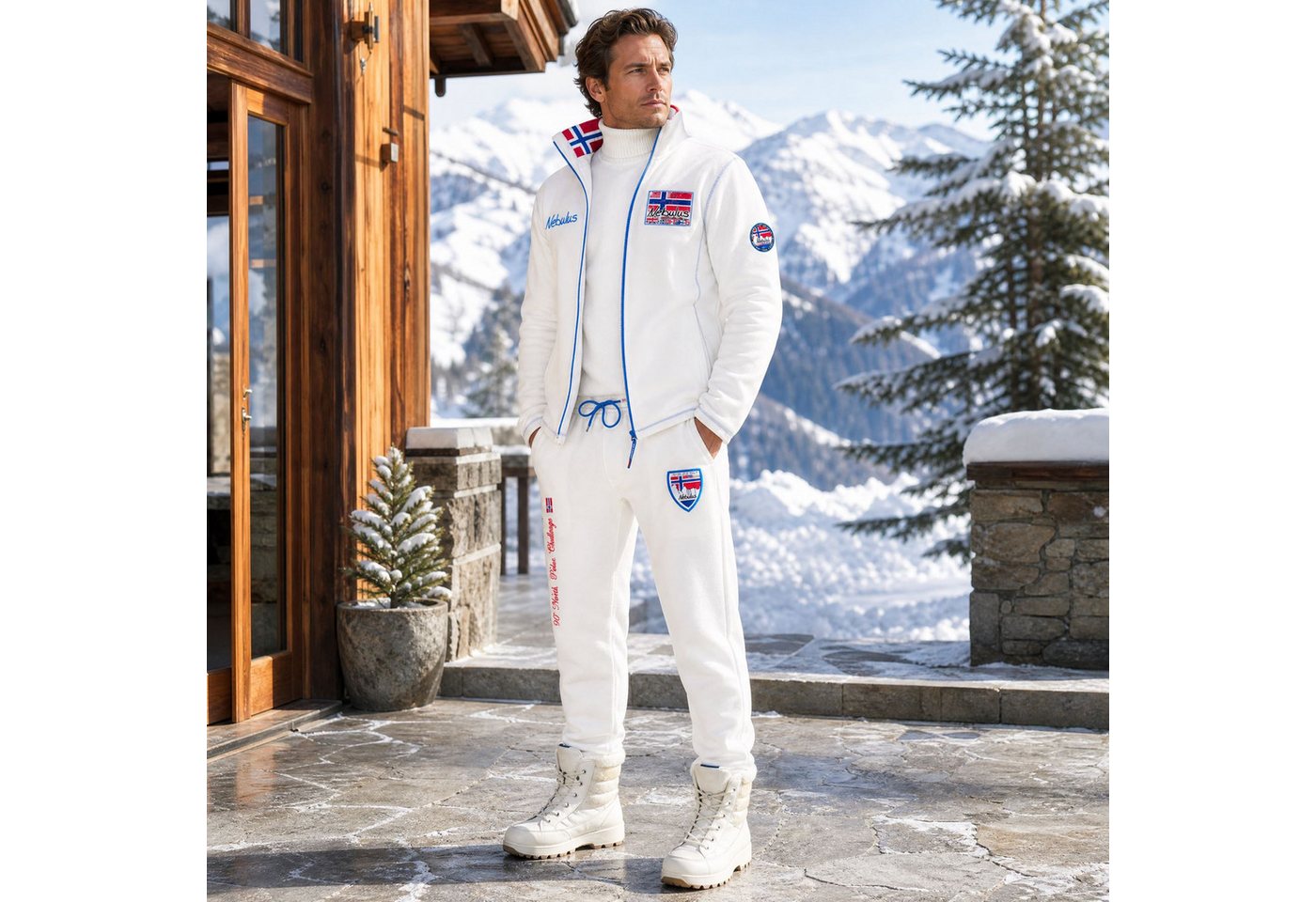 Nebulus Jogginganzug MANGONY, Q1141 - Herren, weiß, L Bild 5