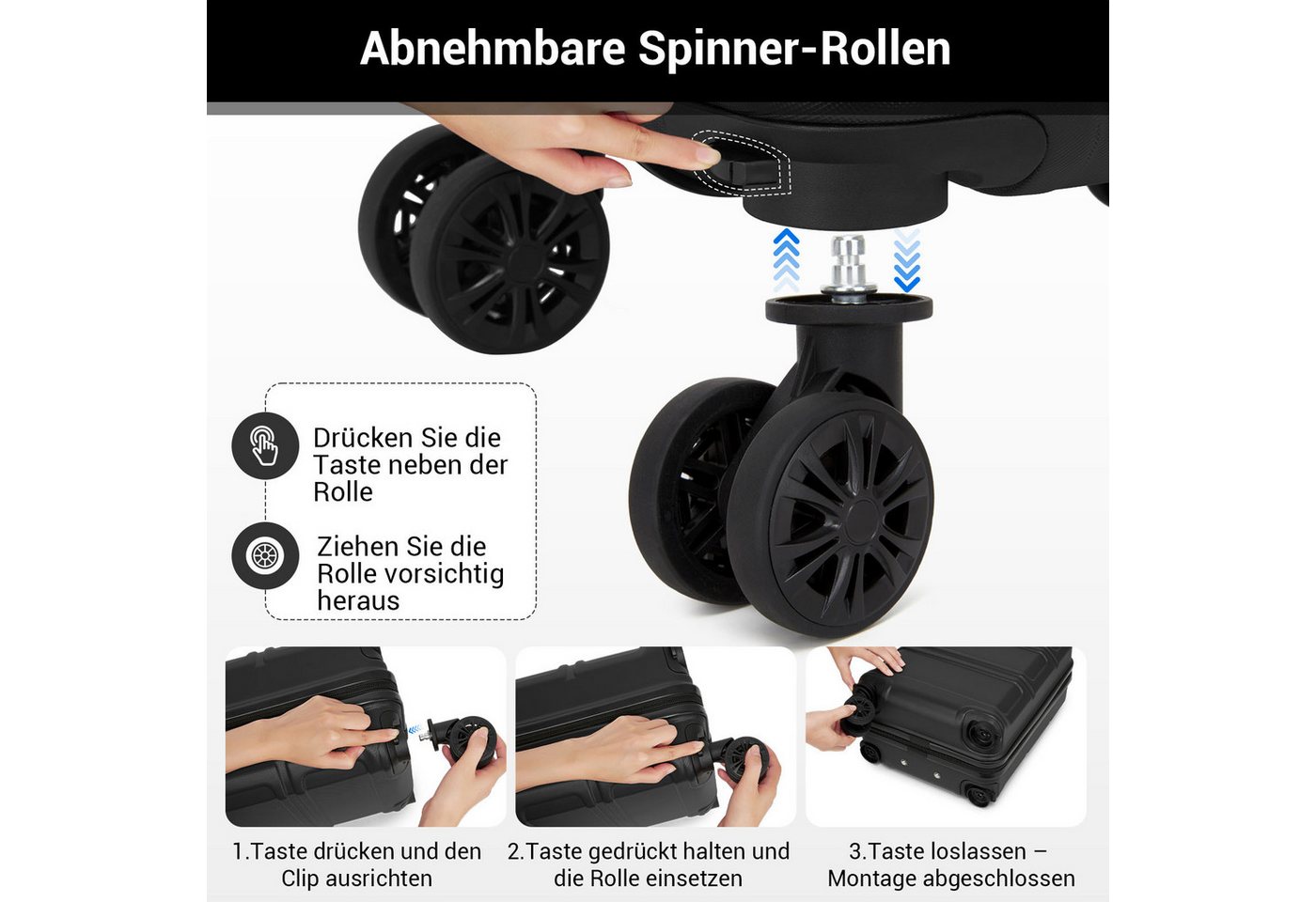 KONO Handgepäckkoffer und Taschen Set in verschiedenen Farben und Größen Bild 5