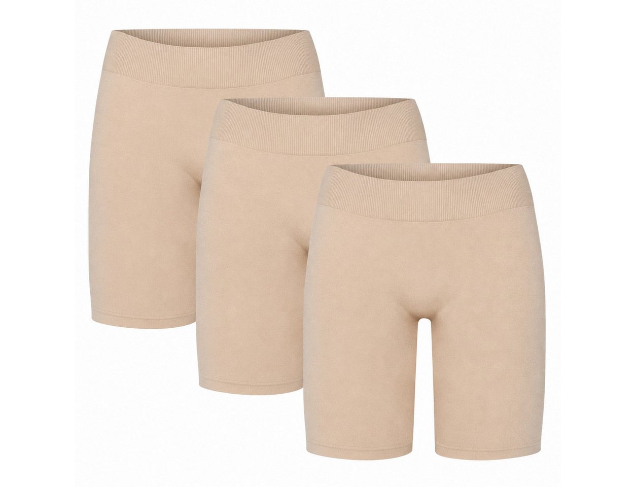 Rungassi Radlerhose GAUBERT Nahtlose Radlerhose Damen 3er Set Anti-Reibungs Shorts Gr.S/M (Set bestehend aus 3 Radlerhosen)