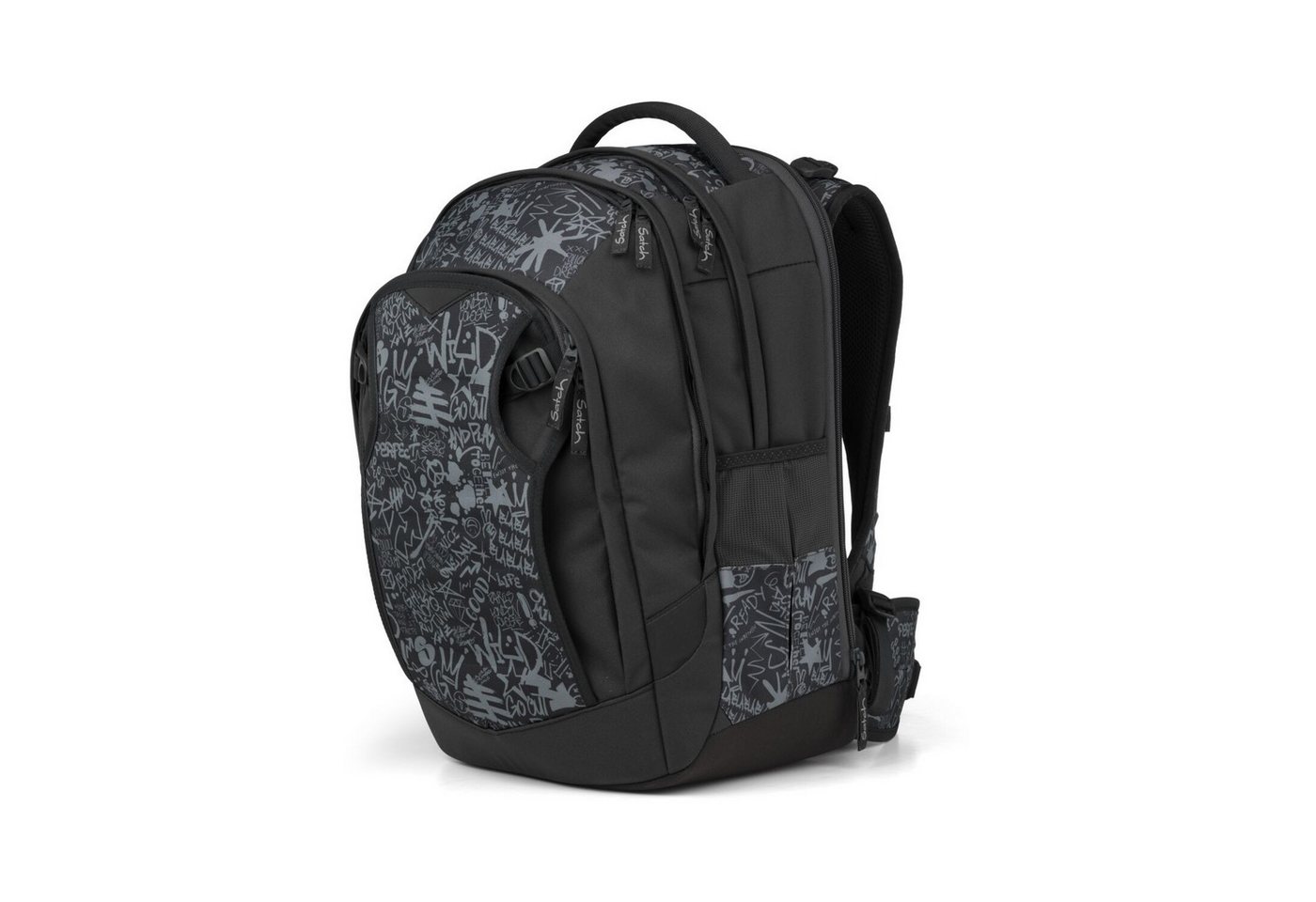 Satch Schulranzen Schulrucksack-Set MATCH PLUS Street Ink 2-teilig (2-teilig), Schulranzen, ergonomisch, 30 + 5 Liter, 4 Fächer