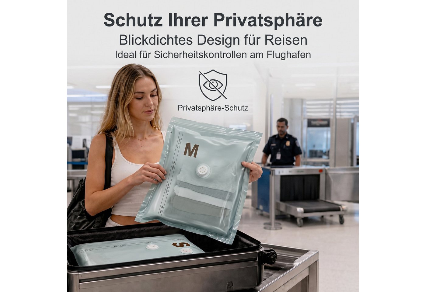 AIMAX Aufbewahrungstasche Vakuumbeutel mit Pumpe 16er Set für Kleidung und Reisen Bild 3