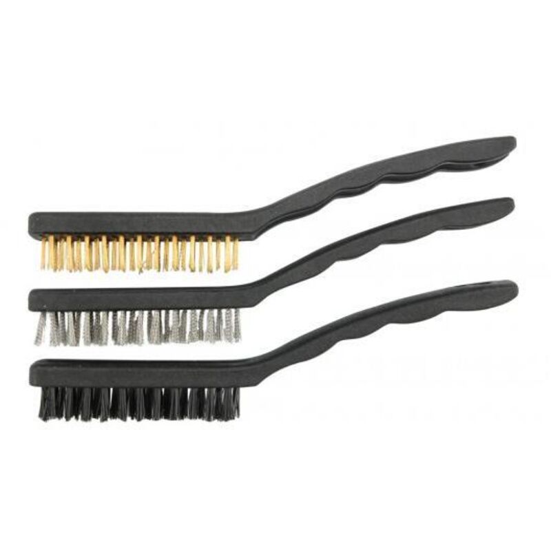 Toya - Bürsten: Messing-Stahl-Nylon 170 mm, 3er-Set 06963 vorel