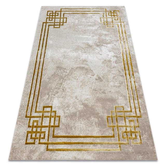 Bliss Z203AZ137 Teppich creme / gold – Rahmen, griechisch, modern, strukturell beige 160x220 cm