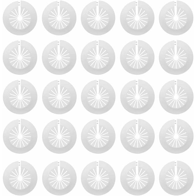 CHOYCLIT 30 Stück Kunststoff-Rohrheizkörper, Heizkörper-Rohrabdeckungen, einzelne Rosetten, Heizkörper-Rosetten-Rohrabdeckungen, Rohrhülsen für 14–29