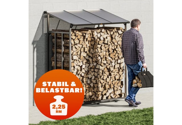 GARDEBRUK® Kaminholzregal XXL mit wasserabweisender Abdeckplane und Tragetasche