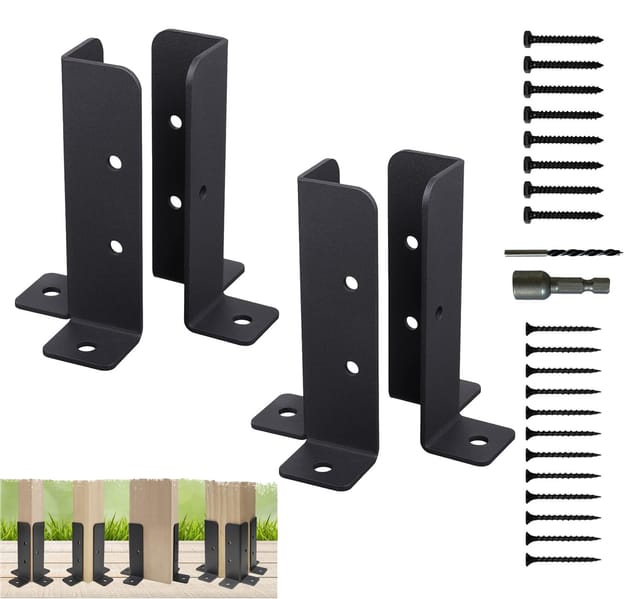 Verstellbare Deckpfostenhalterungen, Set Mit 4 Pfostenbasishalterungen, Pergolahalterungen Für 38 X 38/50 X 50/50 X 101/101 X 101 Mm Pfosten, Deckgeländer, Briefkasten