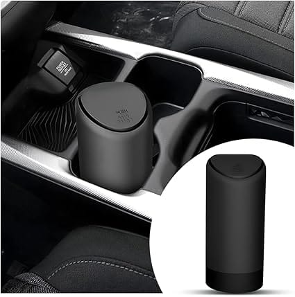 Auto-Mülleimer mit Silikondeckel, kleiner Auto-Mülleimer mit Deckel, waschbarer Silikon-Auto-Mülleimer mit Deckel, auslaufsichere Mini-Mülleimer