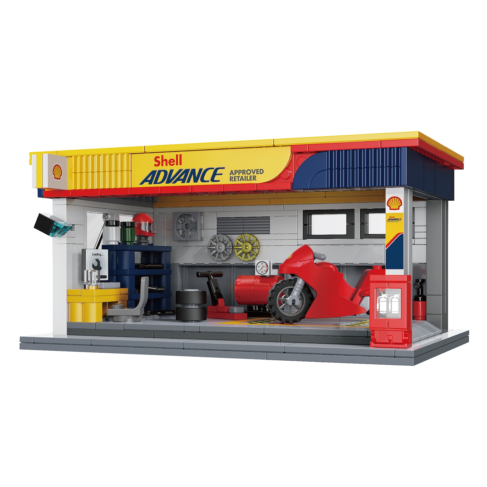 JAMARA-402939 CaDA Shell Service-Station 1:30 Bricks