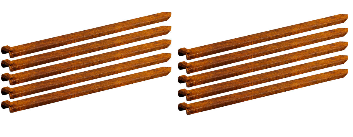 innogard Erdanker 10 Stück schmal für Rasenkantenband Corten