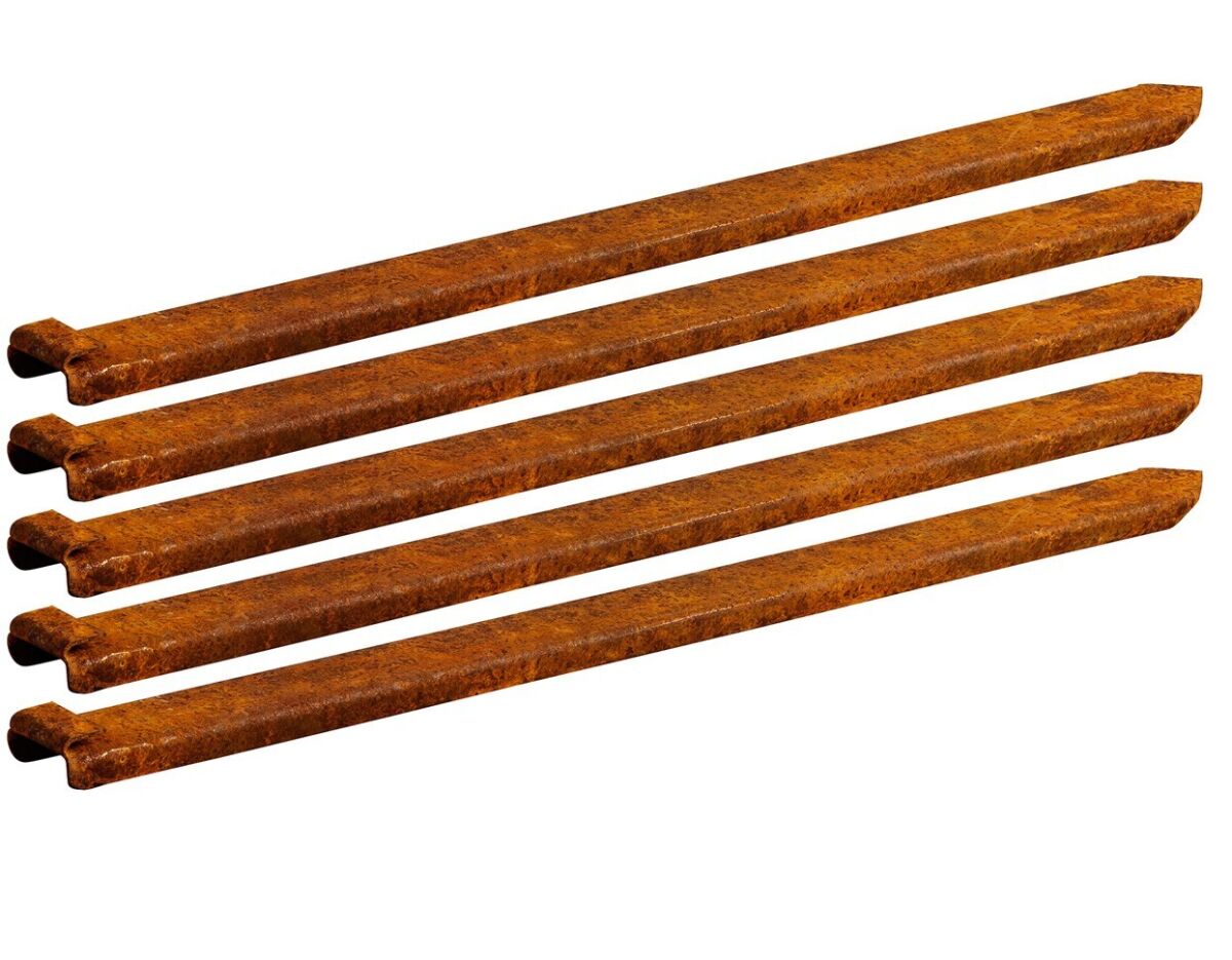 innogard Erdanker 5 Stück schmal für Rasenkantenband Corten