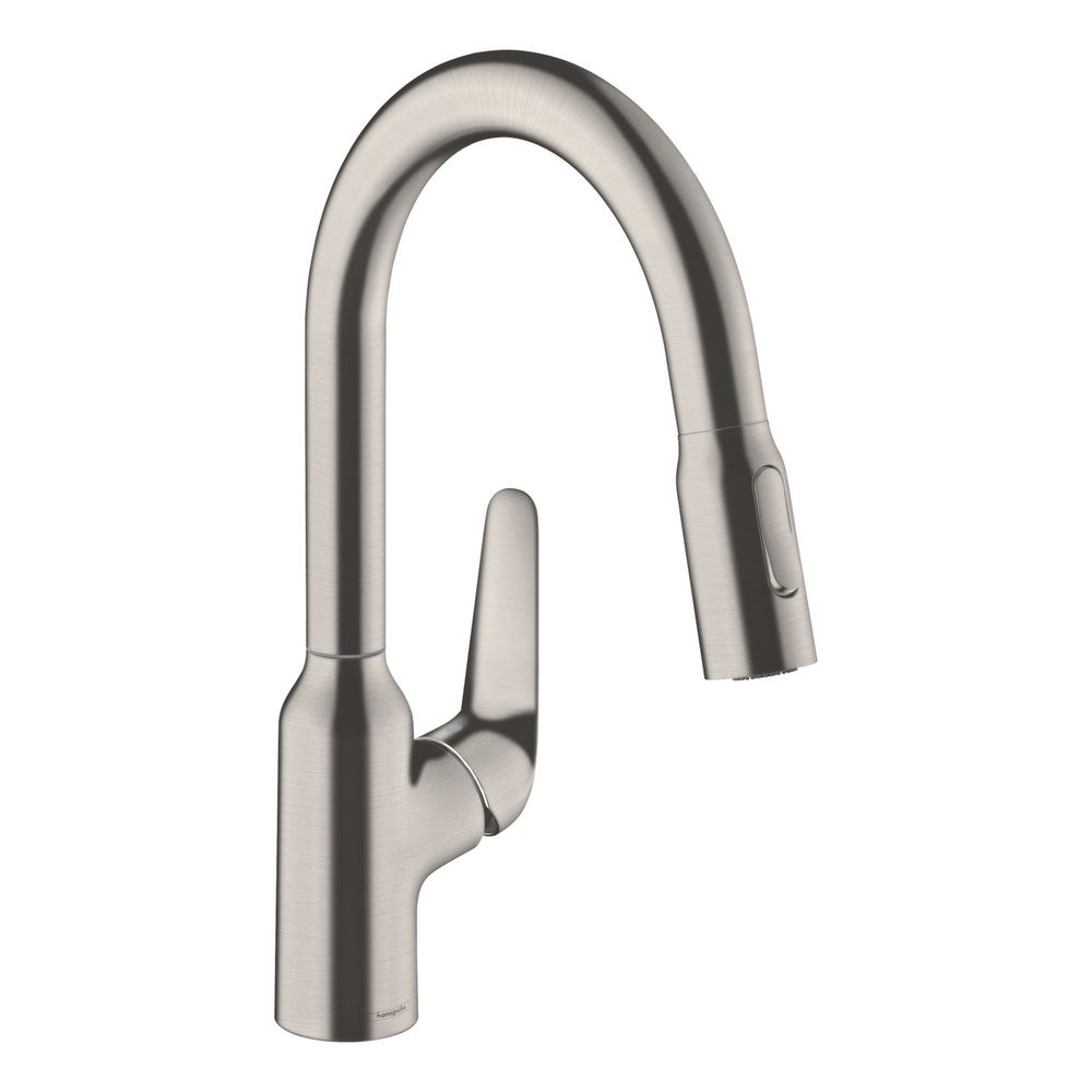 Hansgrohe Küchenarmatur 180 Focus M42 Ausziehbarer Schlauch Mit Brausefunktion Mit Schlauchbox (sbox) Edelstahl Finish