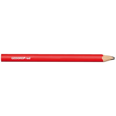R90950012 Handwerker-Bleistift 75mm oval rot 12 Stück