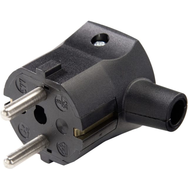 Martin Kaiser 577/sw Schutzkontakt-Winkelstecker Polyamid 6 250 V Schwarz IP20