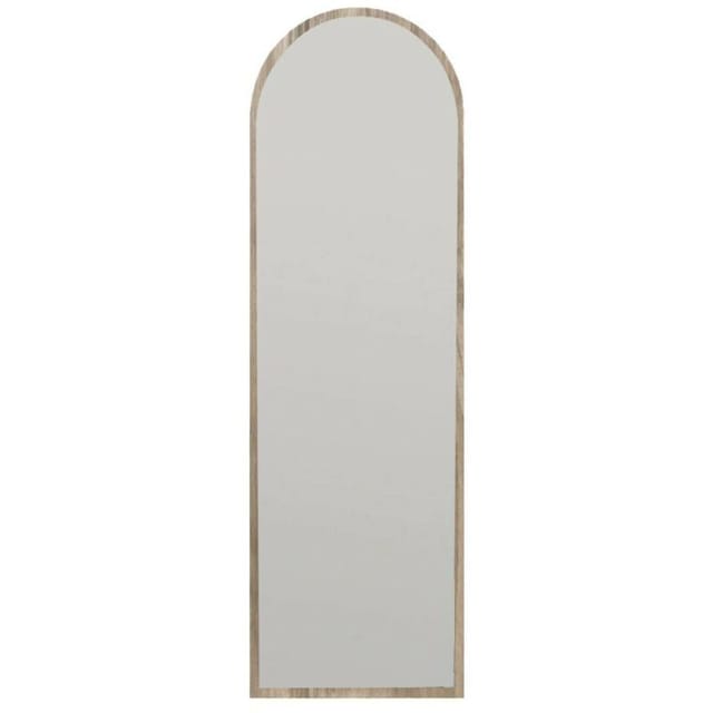 Dmora - Spiegel Zaniah, Spiegel mit Rahmen, Wanddekorationsartikel, Spiegeldekoration, 50x2h160 cm, Nussbaum, mit verstärkter Verpackung