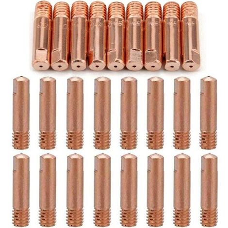 40 Stück Mb15 15ak Gasdüsen, Kontaktdüsen, Düsenhalter, 0,8/1,0 Mm Mig/mag Schweißbrenner-verschleißteile, Mig-kontaktdüsen, Mig-schweißgerät (20 Stück - 0,8 Mm, 20 Stück - 1,0 Mm)