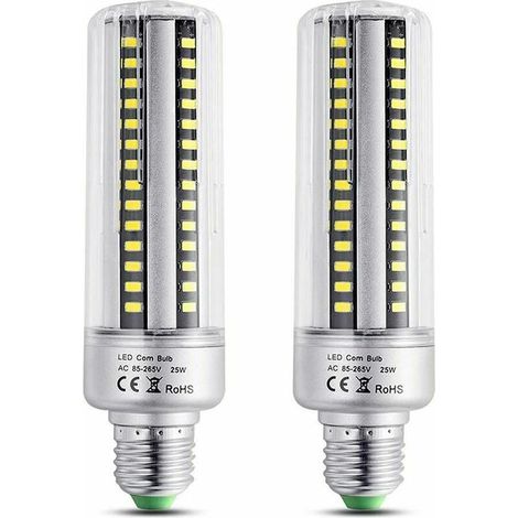E27 25w Led-lampe, Warmweiß (3000k), 2500lm Hohe Helligkeit, Entspricht Einer 200w Halogenlampe, Nicht Dimmbar, E27 Led-lampe Für Deckenleuchten, 2er-pack