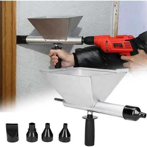 Elektrische Fugenpistole Für Mörtel – Kohlenstoffstahl – Länge 12 Cm – 4 Düsen Für Zement Und Gips – Kompatibel Mit 8-mm-bohrmaschinen