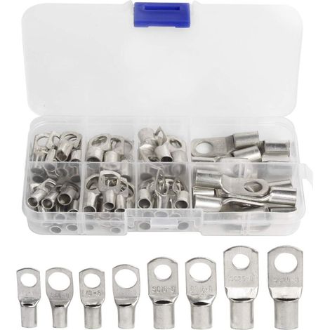 Packung Mit 60 Verzinnten Kupferkabelschuhen – Sc-crimp-/lötverbinder Für Kabel Von 6 Bis 25 Mm² – Aufgeweitete Ausführung Für Einfache Montage