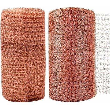 Kupfergewebe, 2 Stück, 6 Meter Hochwertiges Anti-nagetier-drahtgewebe, Kupferblocker, Gestricktes Kupfernetz Zur Schädlingsbekämpfung In Haus Und Garten, Nagetiere, Schnecken, Vögel