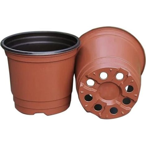 Packung Mit 100 Flexiblen Kunststofftöpfen, 10 Cm – 8 Abflusslöcher Zur Belüftung – Ideal Für Sämlinge Und Stecklinge