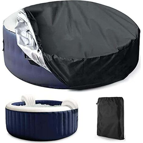 Runde Whirlpoolabdeckung 210 X 30 Cm – Wasserdichtes Und Uv-beständiges 210d Oxford-gewebe – Verstellbarer Kordelzug