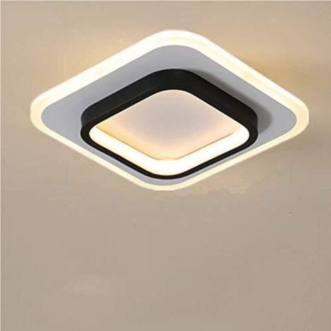 20-w-led-deckenleuchte, Quadratisch – Dreifarbige Lichtquelle – Metall – Für Badezimmer, Wohnzimmer, Schlafzimmer, Küche