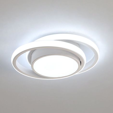 Moderne 32-w-led-deckenleuchte – 32 Cm Lang – Metallschirm – Für Flure Und Wohnzimmer – Dreifarbiges Licht