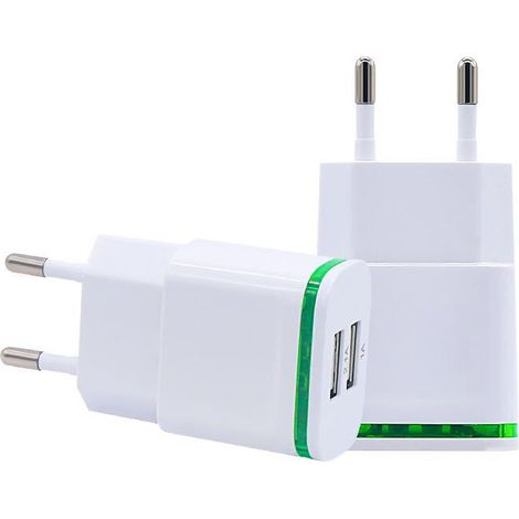 Usb-ladegerät, 2 Stück, 2,1 A, 5 V, 2 Anschlüsse, Universeller Led-ersatz Für Iphone 11 Xr X Xs Max 8 7 6 6s Plus 5s, Samsung Galaxy/note, Pad, Xiaomi-telefon