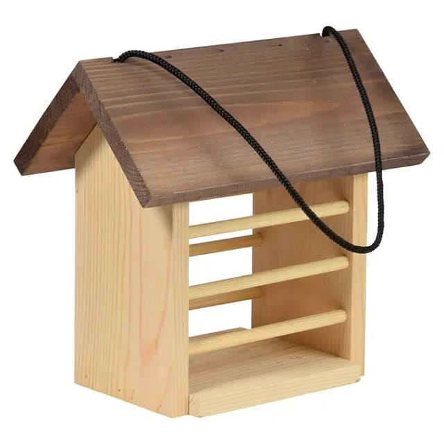 Dobar Vogelfutterhaus für Meisenknödel 22 x 14 x 21 cm braun