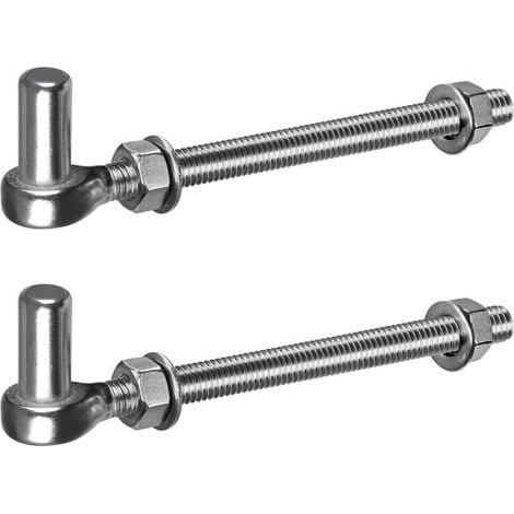 M12 Torscharnier – Rostfreier Edelstahl 304 – 20,3 Cm Länge – Tragkraft 200 Kg – Geeignet Für Holz, Metall Und Beton