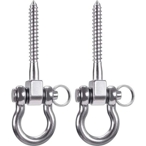 2-teiliges Kletterkarabiner-set, 12 Kn (1200 Kg), Hochbelastbarer Aluminiumkarabiner, D-förmiger Verriegelungskarabiner