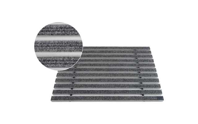 Aco 75x50x2cm Schuhabstreifer Rips Hellgrau Alu Fußmatte Türmatte Sauberlaufmatte Eingangsmatte