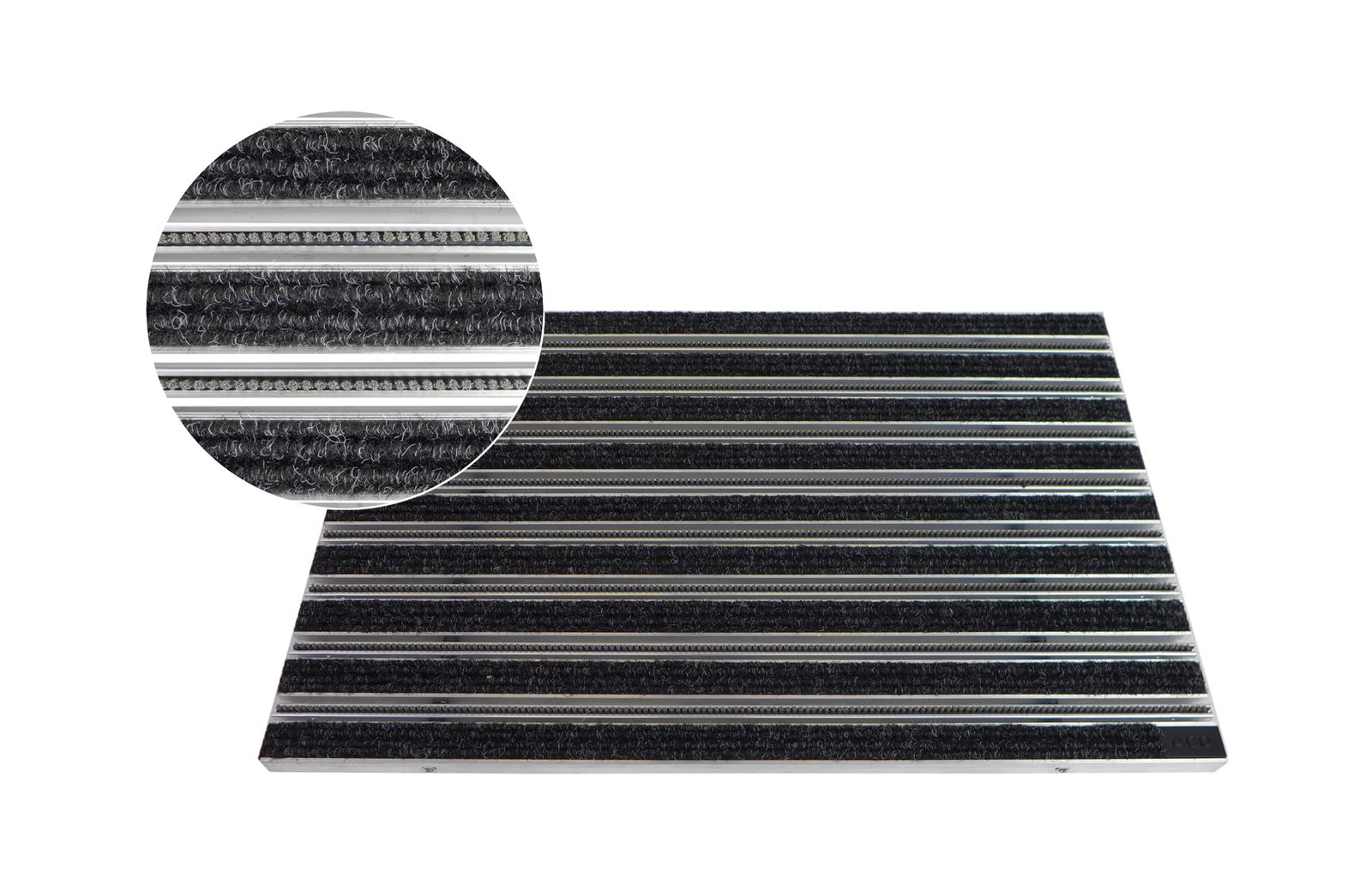 Aco 75x50x2cm Schuhabstreifer Rips Anthrazit Bürsten Eingangsmatte Alu Sauberlaufmatte Fußmatte Türmatte