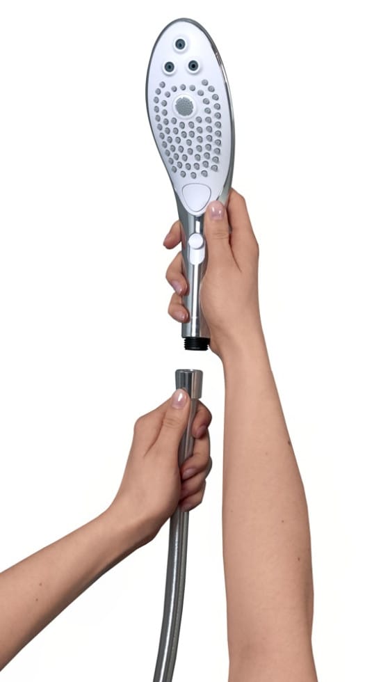 Handbrause Womanizer Wave chrome wassersparend Schieberegler für Intensität