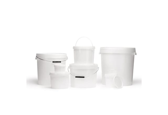 Garronda Eimer mit Deckel 0,5 L für die Lagerung von Lebensmittel- und Chemischen Produkten 1 Stück Weiß GD-0071