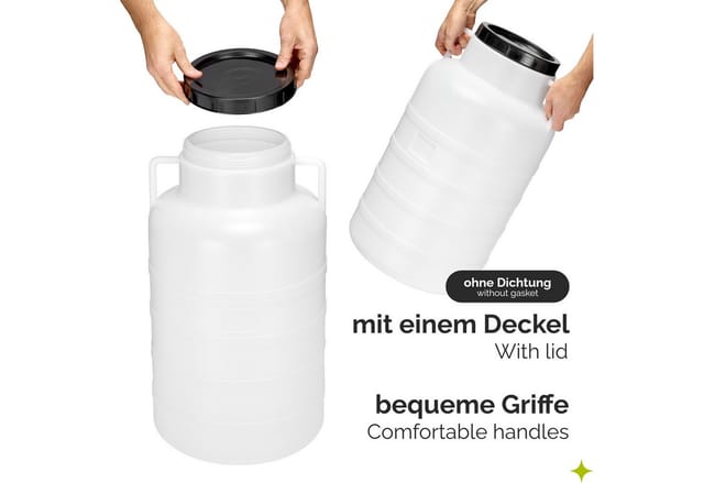 Garronda 60 Liter Weithalsfass Aus Bpa-freiem Futtertonne Fass Universalfass Lebensmittel Fass Regenfass Für Garten Regentonne Mit Deckel Regenwassertonne Für Garten Wassertonne Gd-0078, Weiß