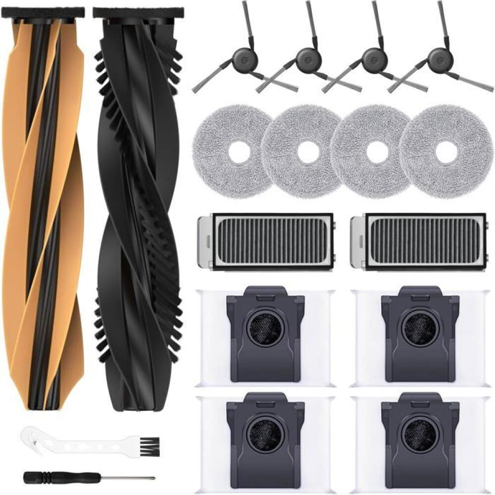 Zubehörset Für Dreame L40s Pro Ultra/x50 Ultra Complete/l50 Pro Ultra, 4 Staubbeutel, 4 Wischmoppköpfe, 2 Bürsten