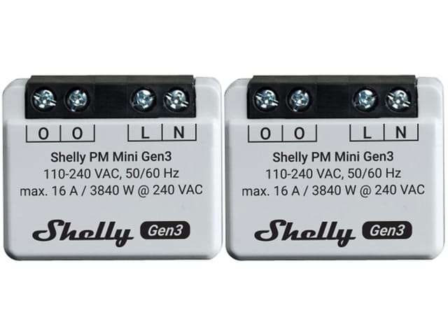 Shelly - WLAN-Leistungsmesser Plus pm Mini Gen.3, weiß, 2 Stück