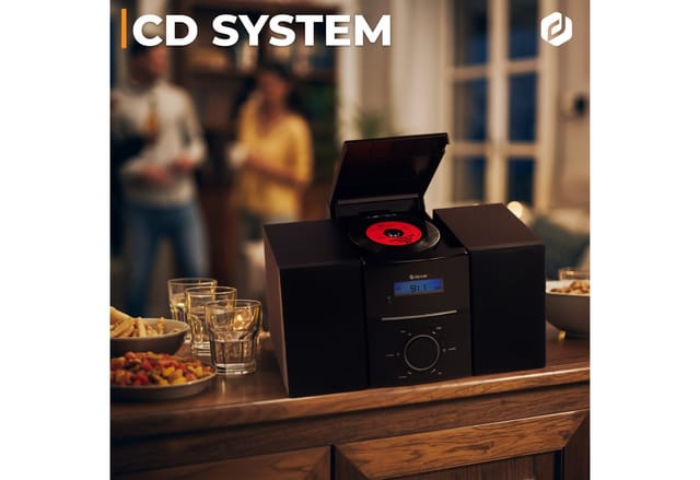 DENVER Mini-Stereoanlage MCA-240, CD-Player, UKW-Radio, schwarz