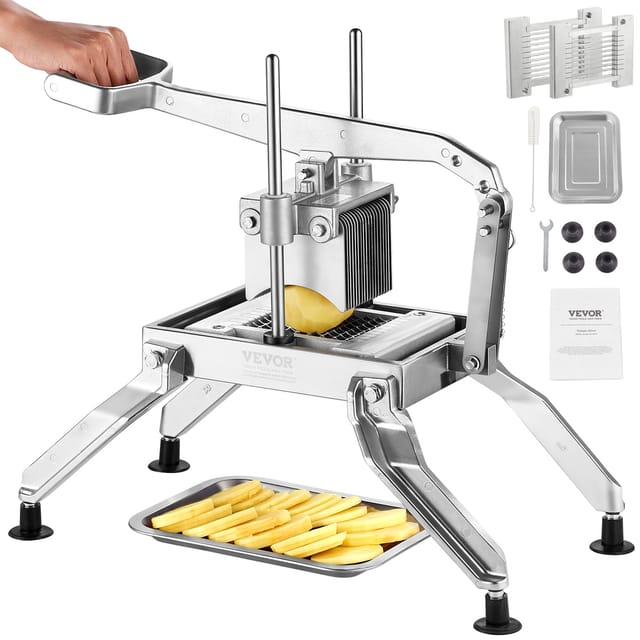 Vevor Kommerzieller Gemüseschneider, 1/4 & 1/2 Zoll Tomatenschneider, Gemüseschneider Aus Edelstahl & Aluminiumlegierung, Manueller Gemüseschneider, Für Tomaten, Zwiebeln, Kartoffeln
