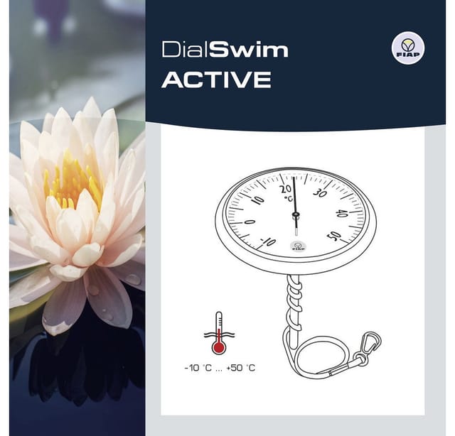Fiap - DialSwim active Poolthermometer Edelstahl, Blau (eloxiert) 2994