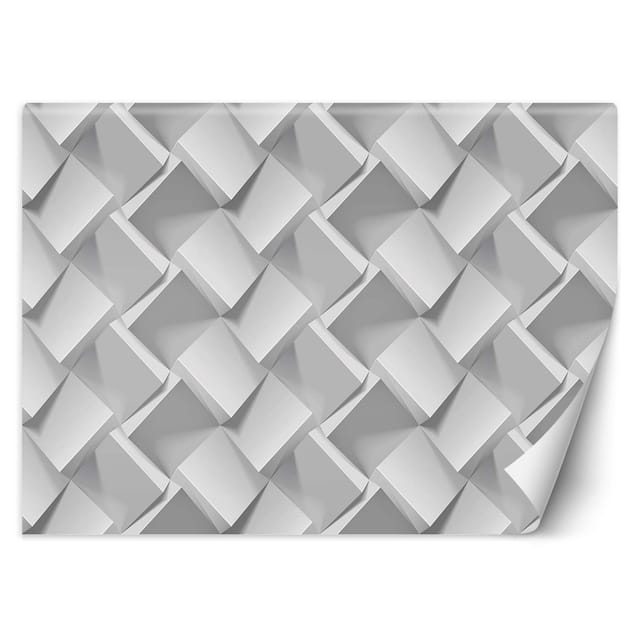 Fototapete, graue 3D-Illusion – 200 x 140