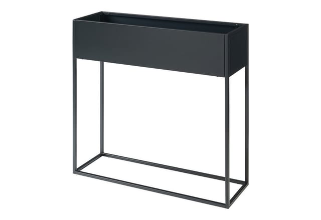[en.casa] - Blumenständer Joensuu Schwarz 80x80x25cm