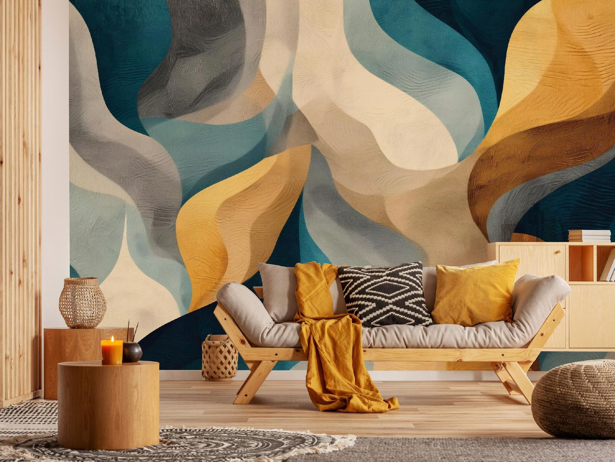 Fototapete Abstrakt Kunst Deco, Für Wohnzimmer Und Schlafzimmer, 300 X 210 Cm – Komplettset Inkl. Kleister & Anleitung