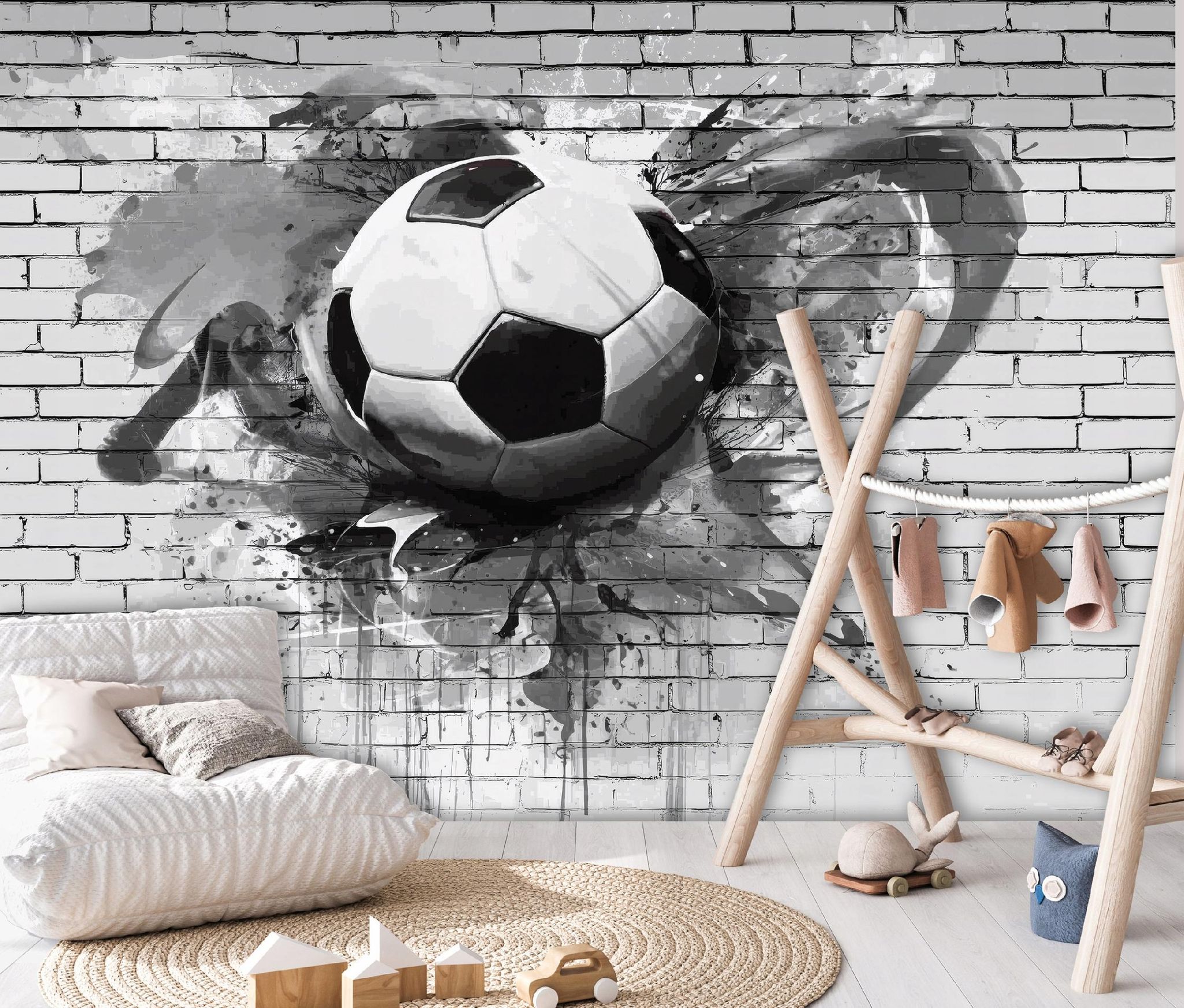 Fototapete Fußball 3d-optik, Für Jugendzimmer, 350 X 250 Cm – Komplettset Inkl. Kleister & Anleitung