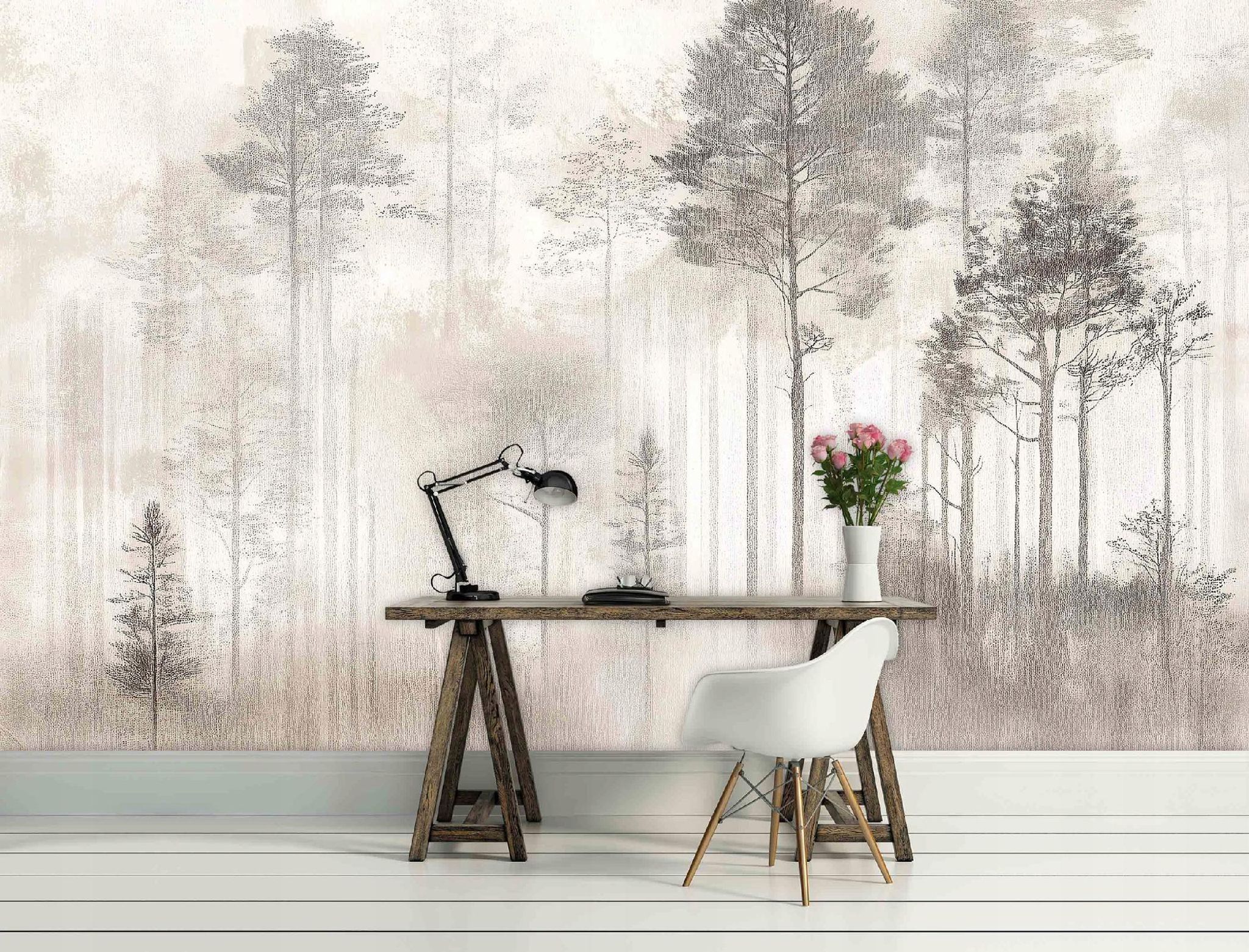 Fototapete Wald Vintage Bäume Natur, Für Wohnzimmer Und Schlafzimmer, 250 X 175 Cm – Komplettset Inkl. Kleister & Anleitung