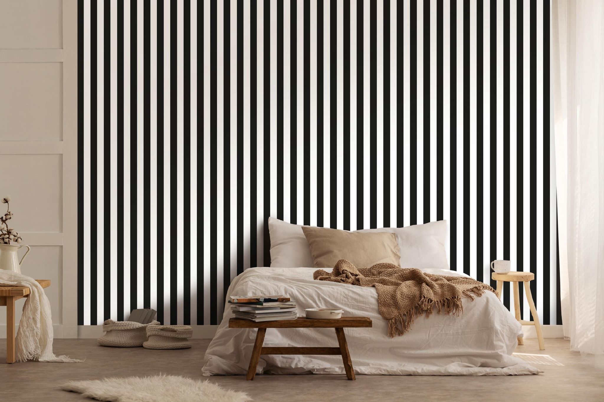 Wallarena Vliestapete Moderne Streifen, Für Wohnzimmer Und Schlafzimmer, 10 M X 50 Cm – Inkl. Kleister & Anleitung