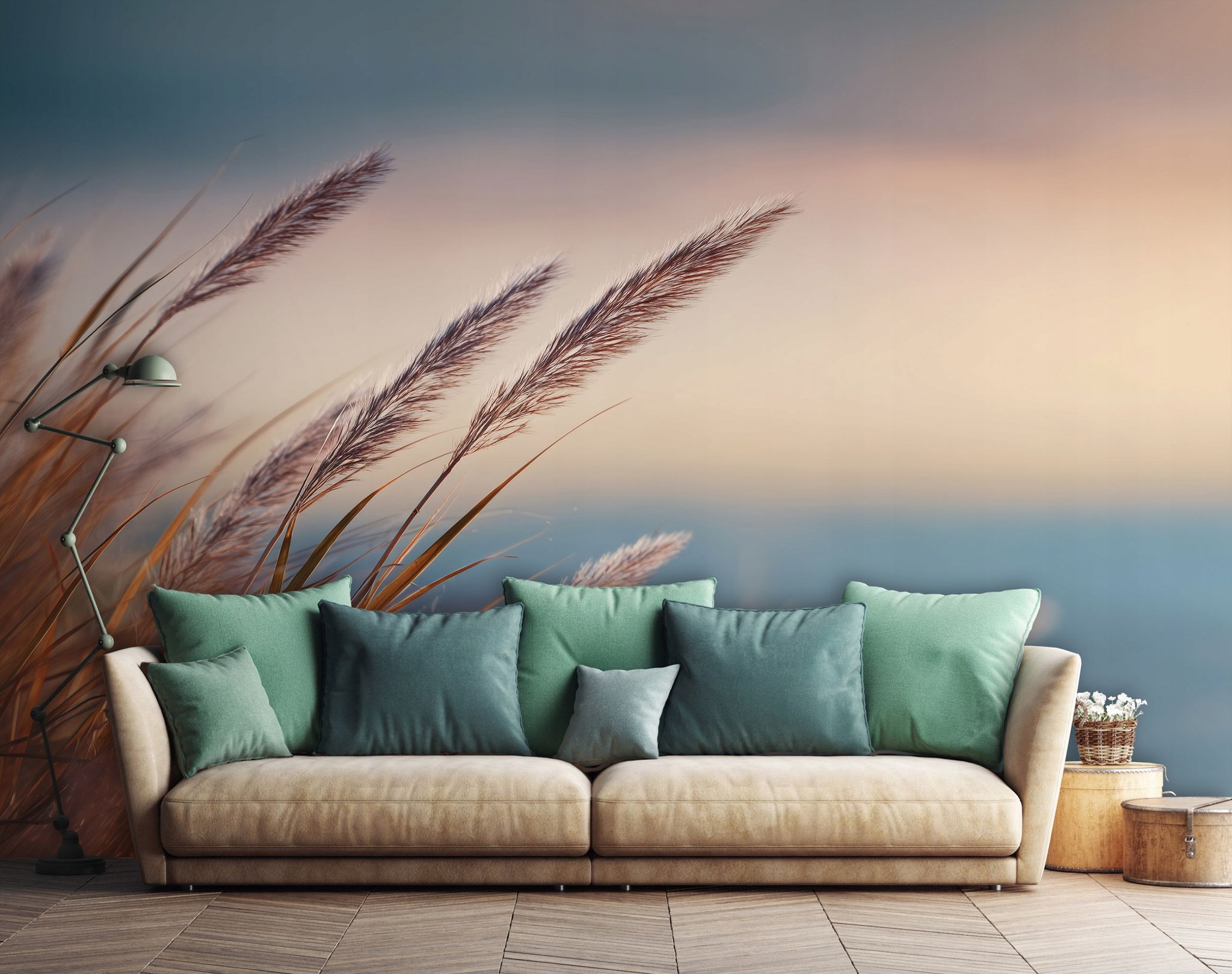 Fototapete Gras Natur Beige, Für Wohnzimmer Und Schlafzimmer, 300 X 210 Cm – Komplettset Inkl. Kleister & Anleitung