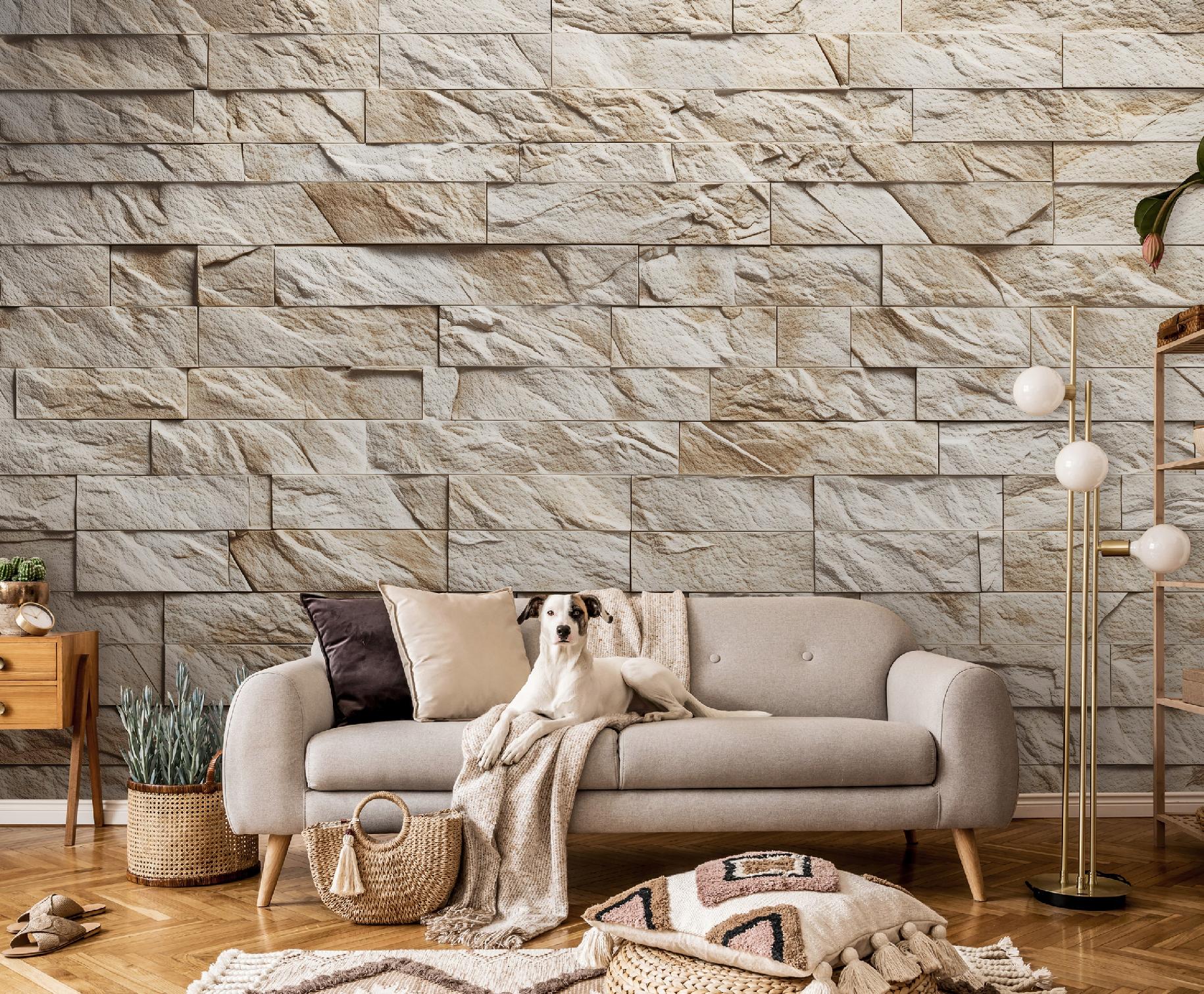 Fototapete Stein Mauer Ziegel Braun, Für Wohnzimmer Und Schlafzimmer, 400 X 280 Cm – Komplettset Inkl. Kleister & Anleitung